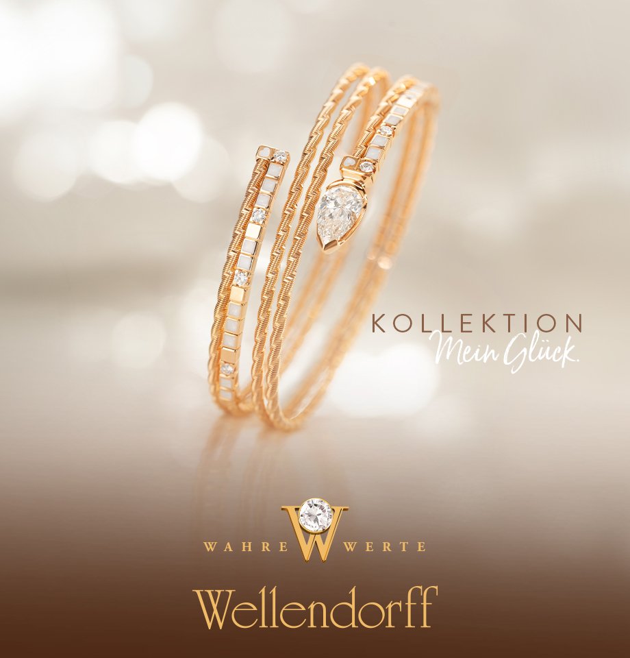 Wellendorff Armband UMARME MICH Diamanttropfen perlmutt
